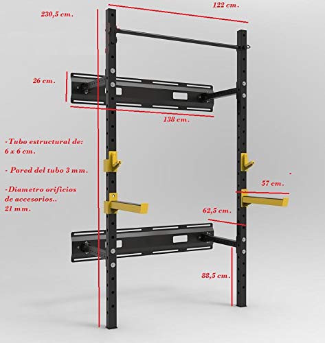 Grupo Contact Rack abatible Jaula Sentadillas (Uso Profesional) abatible Mod. TS108