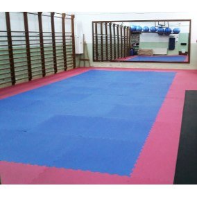 Grupo Contact Sol Tatami Puzzle 2 cm (Rojo/Azul) Borde Liso Desmontable Medida 1 x 1 m