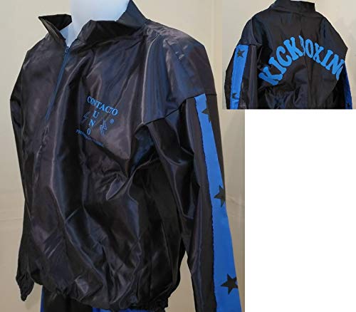 Grupo Contact Sudadera chándal de Kick Boxing Raso (Negra) tala Única (1,70 a 1,80 cm.) Grupo Contact Sudadera chándal de Kick Boxing Raso (Negra) tala Única (1,70 a 1,80 cm.)