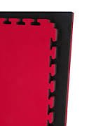 Grupo Contact Suelo Tatami Puzzle (Rojo/Negro), Medida 1 x 1 m. Grosor 2 y 2,5 cm. (Grosor 2 cm.)