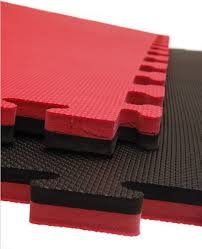 Grupo Contact Suelo Tatami Puzzle (Rojo/Negro), Medida 1 x 1 m. Grosor 2 y 2,5 cm. (Grosor 2,5 c m.)