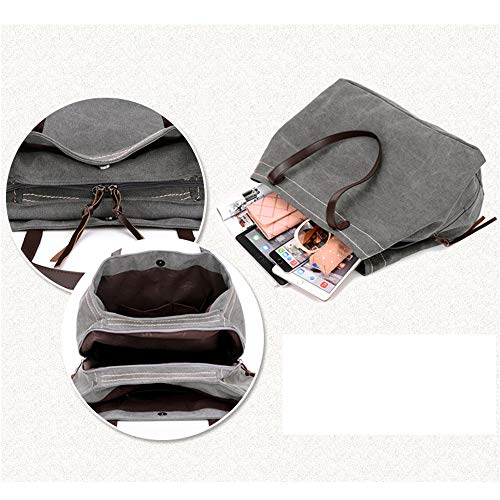 GSHIYA Indumentaria Femenina de Asas Casual Bolsas Bolsas Shouder Concise Style Bolsos Monedero Diario Shopper para Viajes Escuela de Trabajo,Caqui