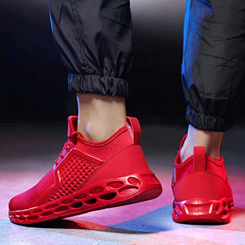 GSLMOLN - Zapatillas de deporte para hombre, para caminar, para exteriores, ligeras, para correr, para el tiempo libre, transpirables, para entrenamiento, 39-46 UE, color Rojo, talla 46 EU