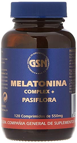 G.S.N. Complemento Alimenticio, Melatonina complex + pasiflora - 120 comprimidos G.S.N. Complemento Alimenticio, Melatonina complex + pasiflora - 120 comprimidos
