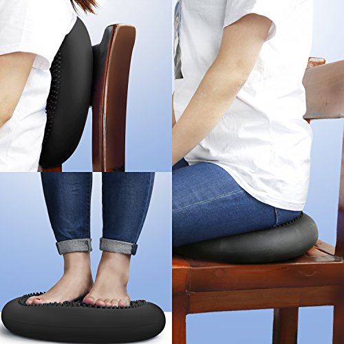 GSOTOA Cojín De Equilibrio con Bomba Cojín Oscilante Asiento De Bola Cojín De Asiento Ortopédico Anti-Explosión para Automóvil, Fisioterapia, Silla, Yoga, Fitness, Masaje GSOTOA Cojín De Equilibrio con Bomba Cojín Oscilante Asiento De Bola Cojín De Asiento Ortopédico Anti-Explosión para Automóvil, Fisioterapia, Silla, Yoga, Fitness, Masaje