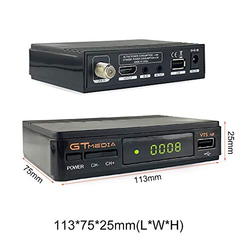 GT Media V7S/V7 S2X HD DVB-S2 El Receptor de TV Satelital Incluye USB WiFi Incorporado FTA 1080P Full HD Compatible con CC Am, Newcam, PVR, Youtube, PowerVu, Dre y Biss Clave (V7S HD) GT Media V7S/V7 S2X HD DVB-S2 El Receptor de TV Satelital Incluye USB WiFi Incorporado FTA 1080P Full HD Compatible con CC Am, Newcam, PVR, Youtube, PowerVu, Dre y Biss Clave (V7S HD)