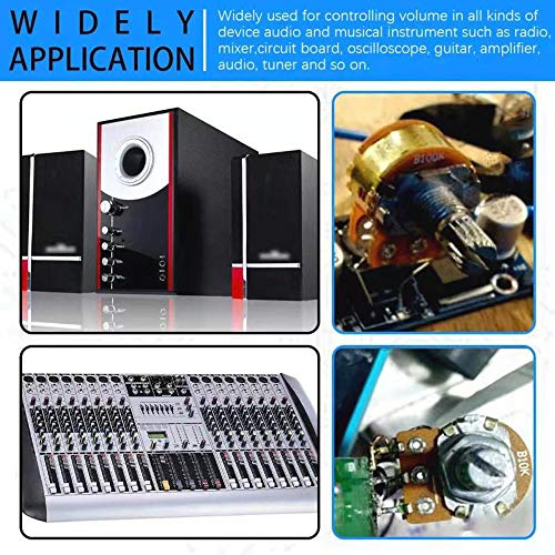 GTIWUNG 20Pcs Potenciómetro B5K B10K B20K B50K B100K Ohm, Lineal Cónico Rotativo Potenciómetro Kit, 3 Terminales Potenciometro de B-Tipo Estéreo Audio Potenciómetro con Perilla GTIWUNG 20Pcs Potenciómetro B5K B10K B20K B50K B100K Ohm, Lineal Cónico Rotativo Potenciómetro Kit, 3 Terminales Potenciometro de B-Tipo Estéreo Audio Potenciómetro con Perilla