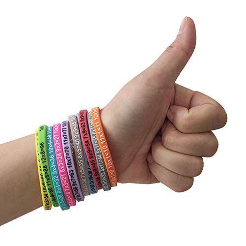 Guajave 12pcs multiplicación Tablas suave silicona pulsera aprender matemáticas educación pulsera para niños Guajave 12pcs multiplicación Tablas suave silicona pulsera aprender matemáticas educación pulsera para niños