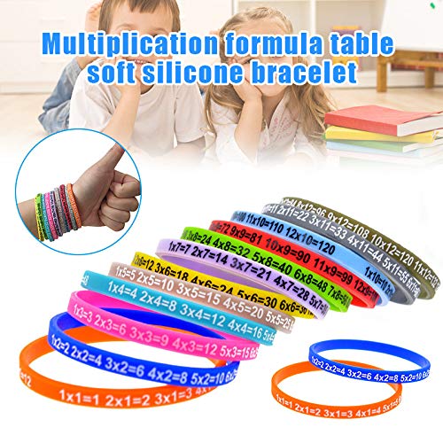 Guajave 12pcs multiplicación Tablas suave silicona pulsera aprender matemáticas educación pulsera para niños Guajave 12pcs multiplicación Tablas suave silicona pulsera aprender matemáticas educación pulsera para niños