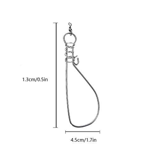 Guangcailun Cuerda de Pesca 5M con el Bloqueo de la Hebilla de Acero Inoxidable en Vivo Pescados de la Cerradura de la Correa de Accesorios de Pesca Stringer, Tackle