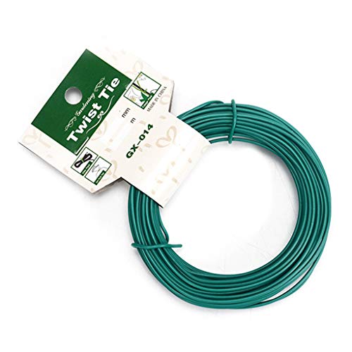 guangzhou 15M Plant Twist Tie Garden Wire Green Coated String DIY para jardín Capacitación Soporte Correa Bonsai Outlet Cable Plant Cage, Soporte Verde