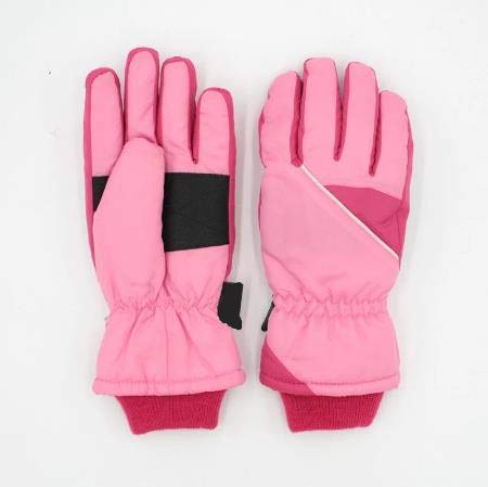 Guantes cálidos de Invierno para niños y niñas, esquí, Ciclismo, Senderismo, Guantes para Exteriores, Impermeables - Rosa, 10-12 Meses