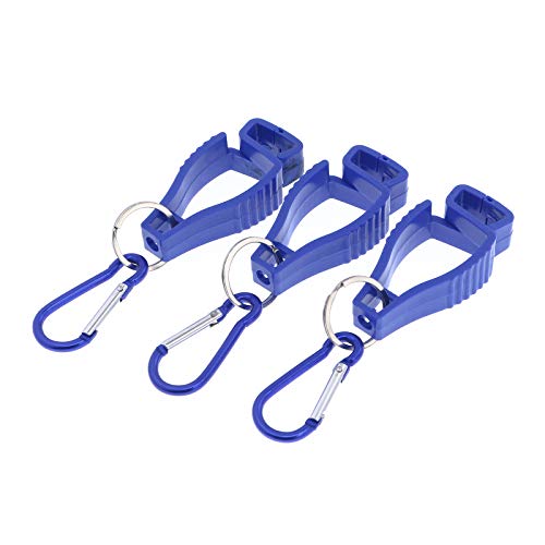 Guantes, clips para agarrar, guantes de trabajo, 3 unidades, color azul