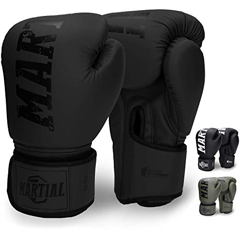 ¡Guantes de Boxeo Martial Hechos del Mejor Material para ofrecer una Larga Durabilidad! Guantes de Kickboxing para Artes Marciales, MMA, Sparring y Boxeo con óptima absorción de Impactos!