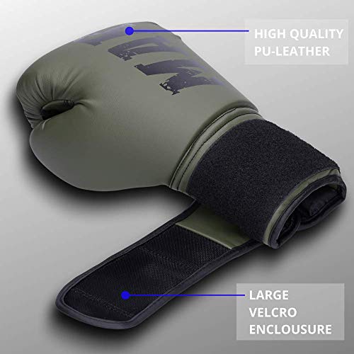 ¡Guantes de Boxeo Martial Hechos del Mejor Material para ofrecer una Larga Durabilidad! Guantes de Kickboxing para Artes Marciales, MMA, Sparring y Boxeo con óptima absorción de Impactos!