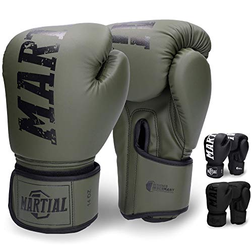 ¡Guantes de Boxeo Martial Hechos del Mejor Material para ofrecer una Larga Durabilidad! Guantes de Kickboxing para Artes Marciales, MMA, Sparring y Boxeo con óptima absorción de Impactos!