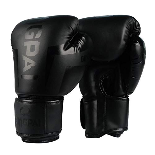 Guantes De Boxeo para Mujer, De Espuma De Poliuretano, para Adultos, Niños, Kick, Kickboxing, Entrenamiento, Boxeo, Guantes MMA, Muay Thai Boxer Boxe De Luva, Guantes, Negro, 10 Oz