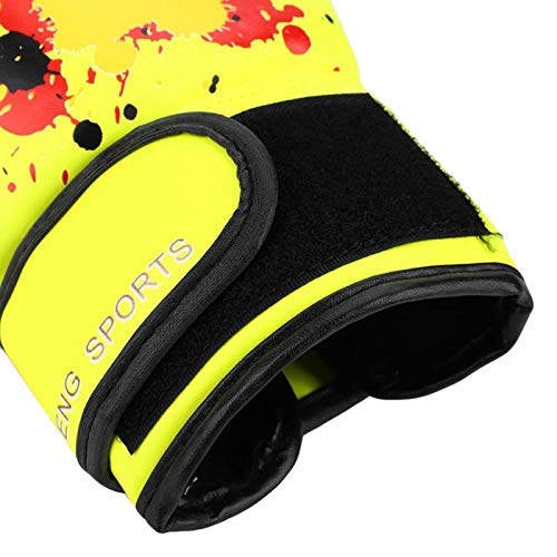 Guantes de Boxeo para niños Entrenamiento irls Niños Guantes de Boxeo para niños Entrenamiento de puñetazo Mitones de Lucha para niños para Pelear, Kick Boxing(Amarillo)