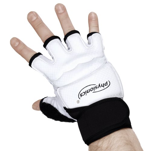 Guantes de Boxeo - Talla S/M/L/XL sin Dedos, Profesionales Unisex Adulto, para Entrenamiento en Saco Combate MMA UFC Sparring Lucha, Negro/Blanco - Guantes de Combate, Guantes para Saco