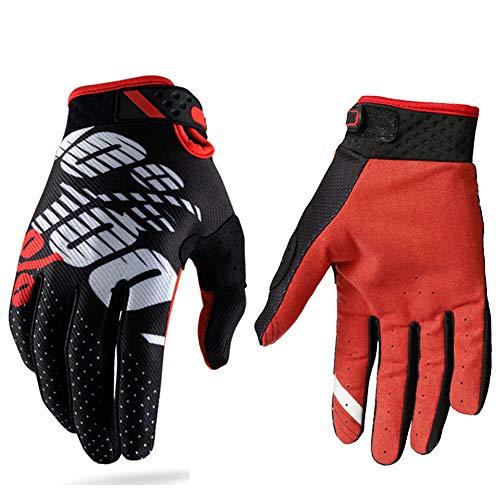 Guantes de carreras de motocross para hombres y mujeres; guantes deportivos con dedos completos en tallas S, M, L, XL y XXL