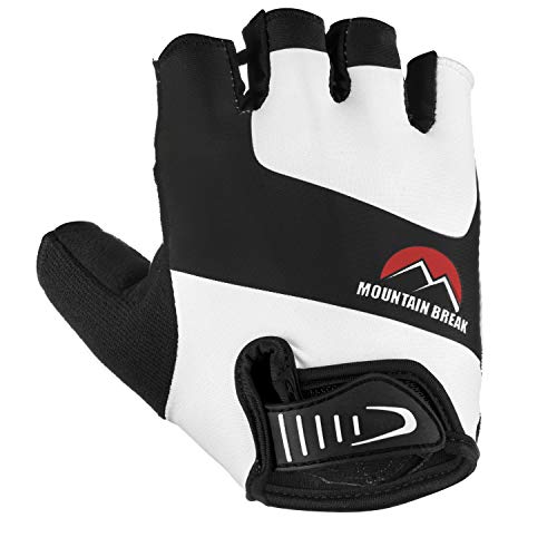 Guantes de Ciclismo, Guantes de Dedo Medio para Bicicleta, Mountain Biking, Gimnasia, Entrenamiento, Deporte, para Mujeres y Hombres, Guantes Transpirables con Almohadillas de Espuma