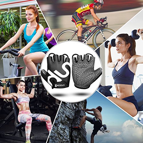 Guantes de Ciclismo Medio Dedo Unisex Guantes de Bicicleta sin Dedos con Relleno Antideslizante para MTB, Ciclismo de Carretera, Gimnasio, Crossfit y Levantamiento de Pesas M Guantes de Ciclismo Medio Dedo Unisex Guantes de Bicicleta sin Dedos con Relleno Antideslizante para MTB, Ciclismo de Carretera, Gimnasio, Crossfit y Levantamiento de Pesas M