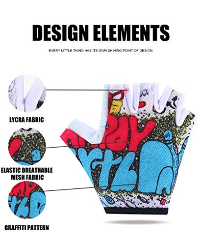 Guantes de Ciclismo para niños de Medio Dedo de 3 a 10 años, Guantes de Deporte al Aire Libre para niñas y niños, Ideales para Barras de Mono, Barras asimétricas, cumpleaños Completo, M, A2 Guantes de Ciclismo para niños de Medio Dedo de 3 a 10 años, Guantes de Deporte al Aire Libre para niñas y niños, Ideales para Barras de Mono, Barras asimétricas, cumpleaños Completo, M, A2