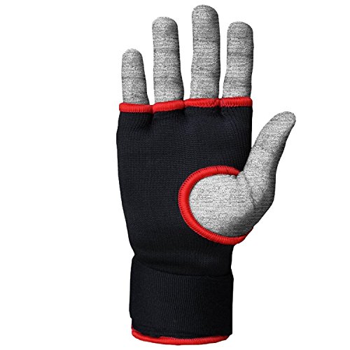 Guantes de entrenamiento Farabi sin dedos para gimnasio, fitness, boxeo, MMA, Muay Thai, con protector en los nudillos, color negro, tamaño large/extra-large Guantes de entrenamiento Farabi sin dedos para gimnasio, fitness, boxeo, MMA, Muay Thai, con protector en los nudillos, color negro, tamaño large/extra-large