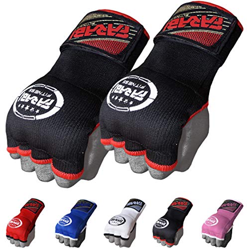 Guantes de entrenamiento Farabi sin dedos para gimnasio, fitness, boxeo, MMA, Muay Thai, con protector en los nudillos, color negro, tamaño large/extra-large Guantes de entrenamiento Farabi sin dedos para gimnasio, fitness, boxeo, MMA, Muay Thai, con protector en los nudillos, color negro, tamaño large/extra-large