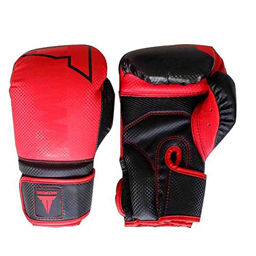 Guantes De Entrenamiento, guantes de boxeo de formación de cuero natural El club gimnasio es conveniente para los hombres y las mujeres los guantes de boxeo (6 oz, 8 oz, 10 oz, 12 oz,),Rojo,10oz