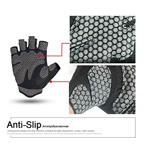 Guantes de Fitness Transpirables Guantes de Silicona con Espalda Hueca Guantes de Fitness Levantamiento de Pesas Ejercicio con Mancuernas Accesorios de Fitness-Gris, XL Guantes de Fitness Transpirables Guantes de Silicona con Espalda Hueca Guantes de Fitness Levantamiento de Pesas Ejercicio con Mancuernas Accesorios de Fitness-Gris, XL