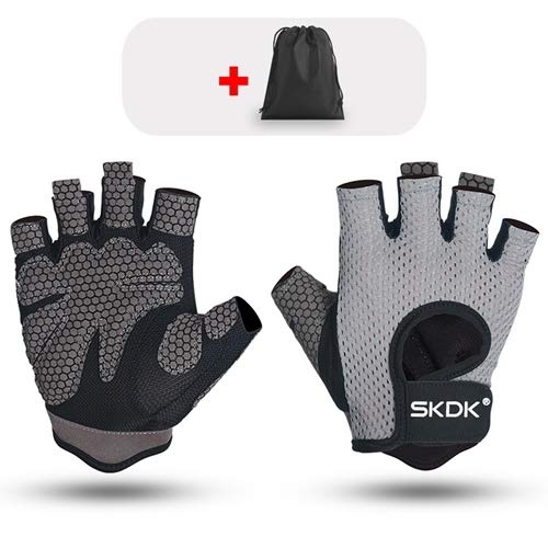 Guantes de Fitness Transpirables Guantes de Silicona con Espalda Hueca Guantes de Fitness Levantamiento de Pesas Ejercicio con Mancuernas Accesorios de Fitness-Gris, XL Guantes de Fitness Transpirables Guantes de Silicona con Espalda Hueca Guantes de Fitness Levantamiento de Pesas Ejercicio con Mancuernas Accesorios de Fitness-Gris, XL