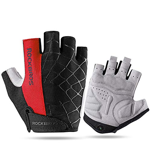 Guantes De Invierno AntideslizantesHombre Ciclismo Bicicleta Medio Dedo Guantes Antigolpes Transpirable MTB Bicicleta De Montaña Guantes Deportes Unisex Ciclismo Ropa S S109R Entrega Rápida Gratuita