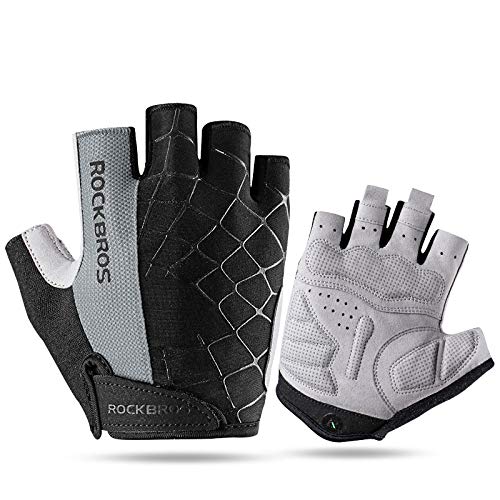 Guantes De Invierno AntideslizantesHombre Ciclismo Bicicleta Medio Dedo Guantes Antigolpes Transpirable MTB Bicicleta De Montaña Guantes Deportes Unisex Ciclismo Ropa S S109R Entrega Rápida Gratuita