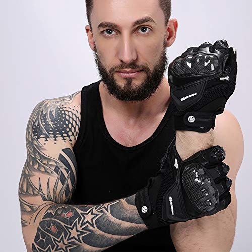 Guantes de Moto Transpirables Verano Off-Road Racing Guantes de Moto de Cuero con Nudillos Completos Protección Almohadilla Pantalla Táctil. Guantes de Moto Transpirables Verano Off-Road Racing Guantes de Moto de Cuero con Nudillos Completos Protección Almohadilla Pantalla Táctil.