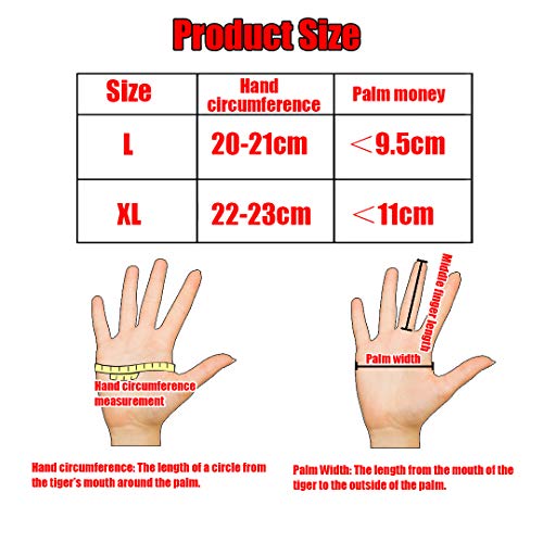 Guantes de Moto,Men Outdoor Motorbike Waterproof Gloves Motocicleta Full Finger Touch Screen Racing Motocross Guantes,para Bicicleta, Escalada,Motocross y Otros Deportes al Aire Libre (Rojo, L)