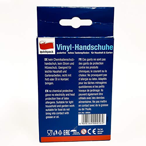 Guantes desechables de vinilo, talla S, 10 unidades Guantes desechables de vinilo, talla S, 10 unidades