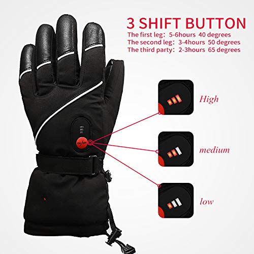 Guantes eléctricos Recargables con calefacción, Guantes de esquí Impermeables para Montar, Guantes de esquí al Aire Libre engrosados para Invierno con calefacción - New Grey, S Guantes eléctricos Recargables con calefacción, Guantes de esquí Impermeables para Montar, Guantes de esquí al Aire Libre engrosados para Invierno con calefacción - New Grey, S