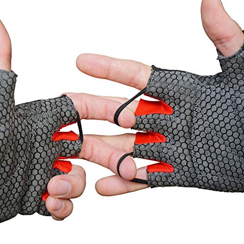 Guantes Gimnasio, Guantes Pesas con Protección Completa de Muñeca y Palma | Guantes Fitness Transpirables para Levantamiento de Pesas, Musculación y CrossFit | Guantes Gym para Hombres y Mujeres