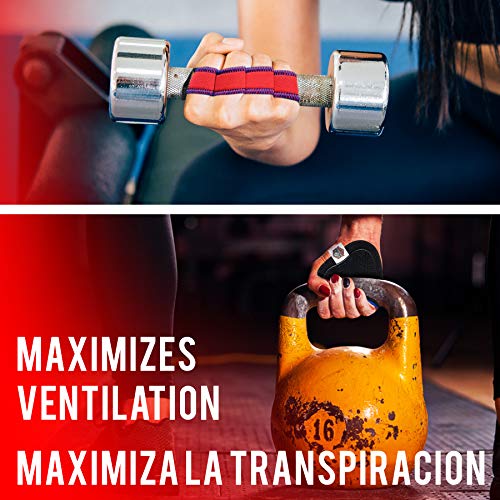 Guantes Gimnasio Hombre Mujer Guantillas Gym Fitness Antideslizante Levantamiento Agarre Pesas Manoplas Entrenamiento en Casa - Callera Lavable Higienica Anti Olor Grip Pads Crossfit Transpirable