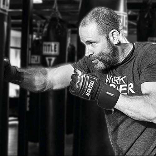 Guantes MMA Profesionales de Martial - Calidad Profesional - Fabricación según elevados estándares - Boxeo, Entrenamiento, Saco de Arena, Saco de Boxeo, Freefight, Agarre, Artes Marciales - Negro Guantes MMA Profesionales de Martial - Calidad Profesional - Fabricación según elevados estándares - Boxeo, Entrenamiento, Saco de Arena, Saco de Boxeo, Freefight, Agarre, Artes Marciales - Negro