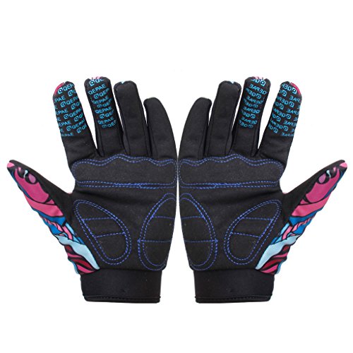 Guantes para hombres con diseño de calaveras HappyJacky® para bicicleta y motocicleta, color Color-M, tamaño Medium