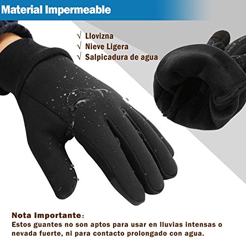 Guantes Running Pantalla Táctil, MOCOCITO Guantes Invierno Otoño y Primavera Antideslizante para Hombre y Mujer Guantes Moto y Ciclismo Senderismo,Viajes, Carrera,Ciclismo Forro de Guantes Esquí