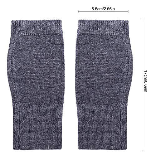 Guantes sin Dedos Mitones Manoplas de Invierno para Mujeres, 2 Pares Calentadores de Brazo Mitones Cálido de Punto Cachemir Suave para Niñas Niños