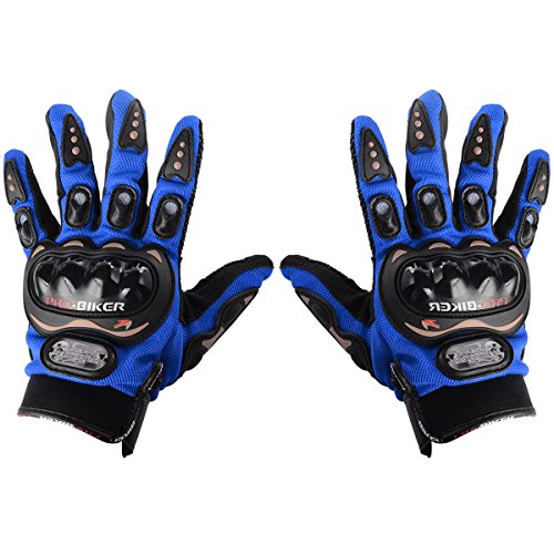 Guantes Talla XL para Moto con PROTECCIÓN Baratos Motocross Motocicleta Quad Enduro (Azul)