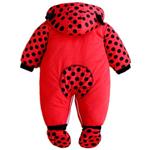 GudeHome Bebé muchachos de las niñas mameluco Recién nacido espesar Traje para la nieve Otoño invierno Infantil Buzos Equipar, 9-12 Meses