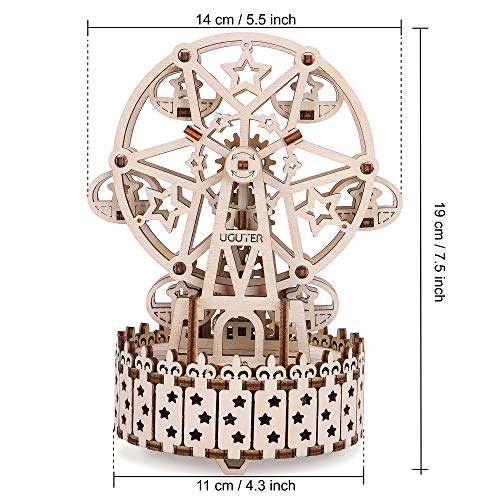 GuDoQi Puzzle 3D Madera, Maqueta de Noria Mecanicas con Música para Montar, Rompecabezas Madera 3D para Construir, Kit de Manualidades DIY, Juguete de Montaje, Pasatiempos para Adultos GuDoQi Puzzle 3D Madera, Maqueta de Noria Mecanicas con Música para Montar, Rompecabezas Madera 3D para Construir, Kit de Manualidades DIY, Juguete de Montaje, Pasatiempos para Adultos