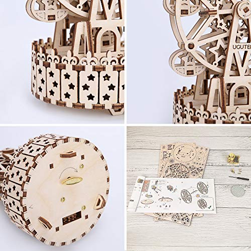 GuDoQi Puzzle 3D Madera, Maqueta de Noria Mecanicas con Música para Montar, Rompecabezas Madera 3D para Construir, Kit de Manualidades DIY, Juguete de Montaje, Pasatiempos para Adultos GuDoQi Puzzle 3D Madera, Maqueta de Noria Mecanicas con Música para Montar, Rompecabezas Madera 3D para Construir, Kit de Manualidades DIY, Juguete de Montaje, Pasatiempos para Adultos