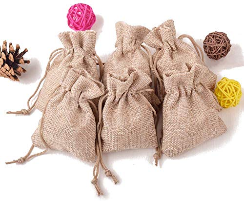 Gudotra Acerca de 100pcs Bolsa de Lino con Cordón para Joyería Regalos Arroz Boda Navidad Bolsitas de Tela Saco Gudotra Acerca de 100pcs Bolsa de Lino con Cordón para Joyería Regalos Arroz Boda Navidad Bolsitas de Tela Saco