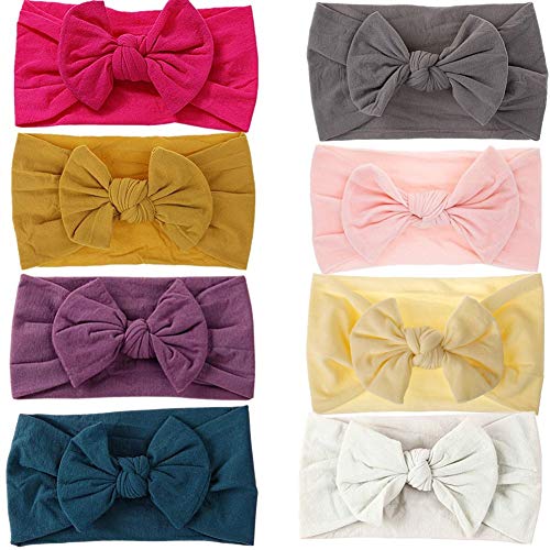 GUIFIER 8 Piezas Diademas para Niñas Bebés con Arcos Bandas para el Cabello de Nylon Vendas bebe Vinchas para Bebés Recién Nacidos Niños GUIFIER 8 Piezas Diademas para Niñas Bebés con Arcos Bandas para el Cabello de Nylon Vendas bebe Vinchas para Bebés Recién Nacidos Niños